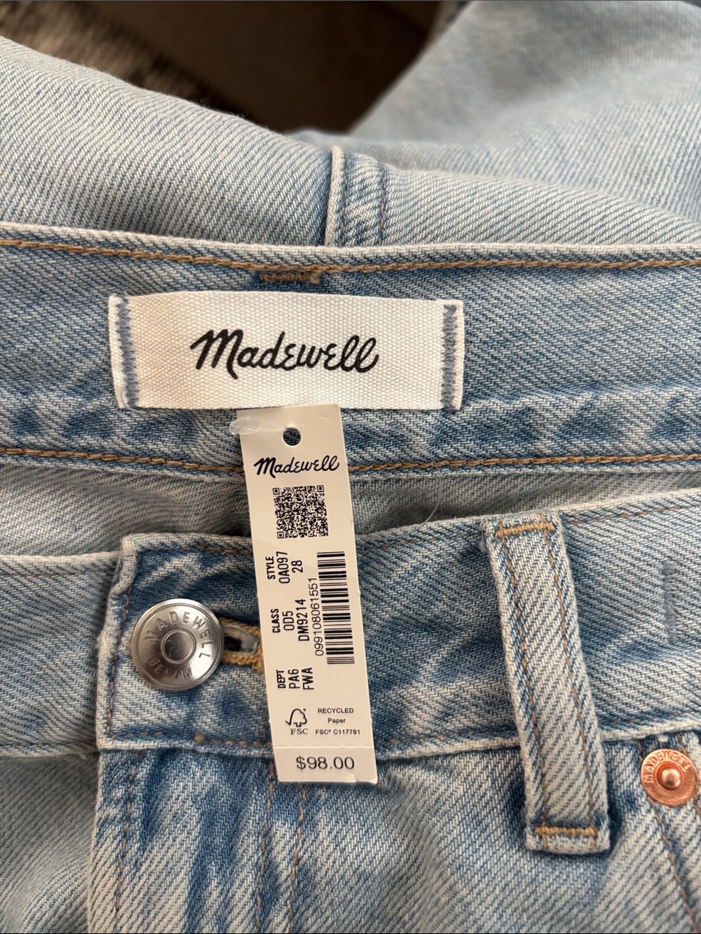Madewell Light Blue High-Rise Women's Jeans